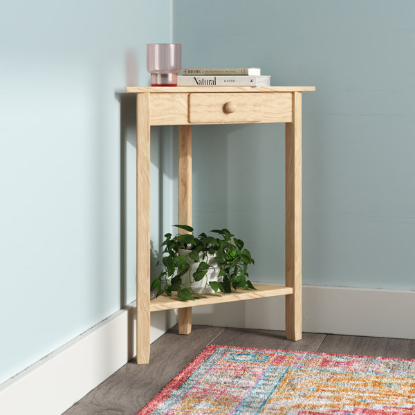 Mistana™ Lynn 24'' Tall Solid Wood 3 Legs End Table with Storage